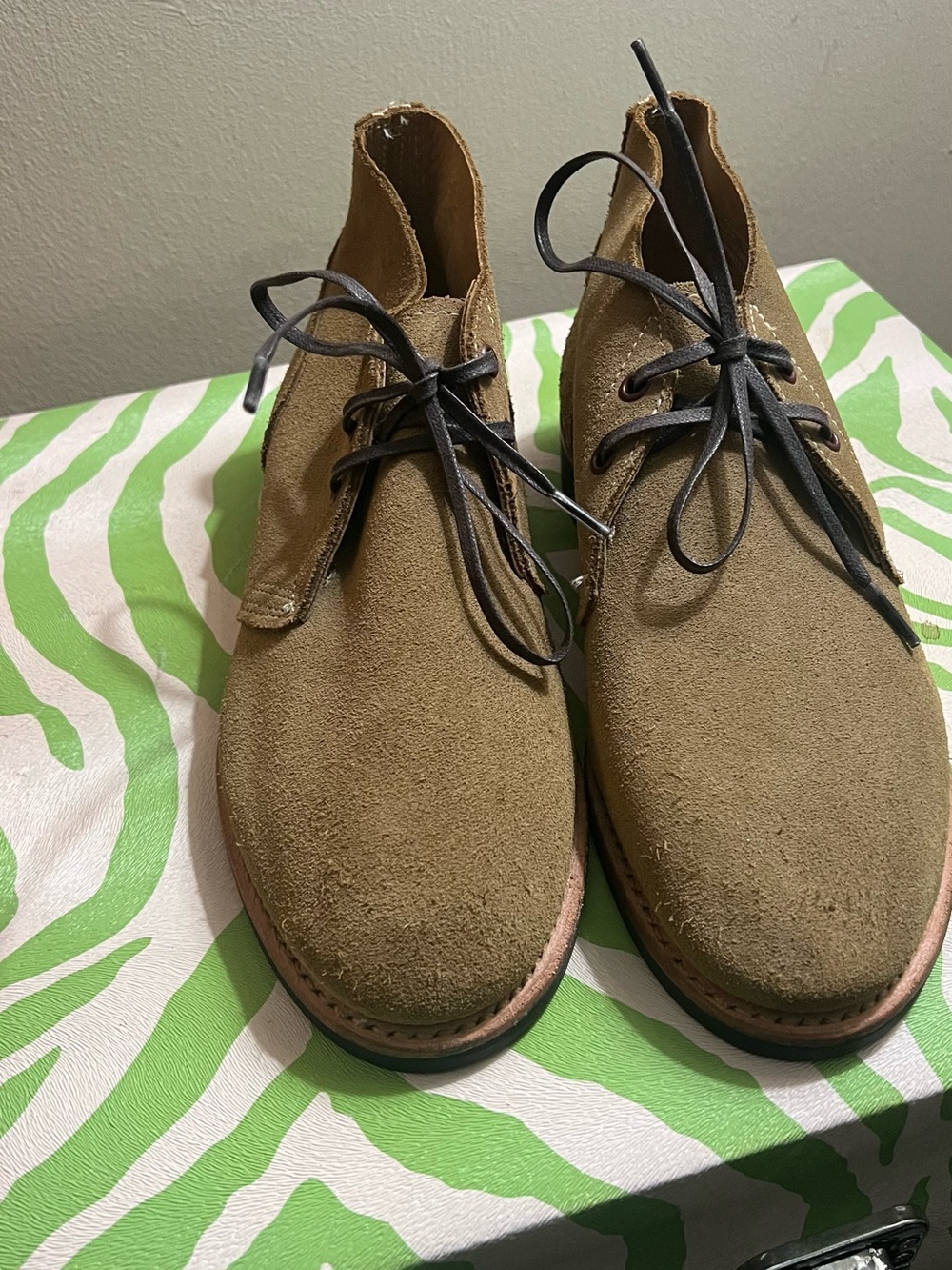 RRL Double RL Suede chukka boots in Tan